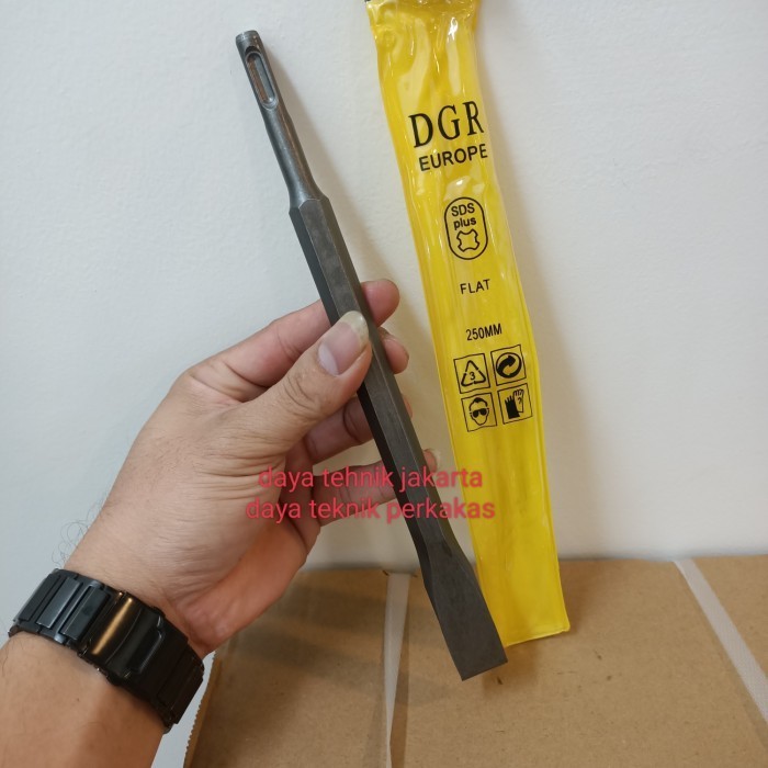 dgr mata bobok sds plus flat 14x250mm / flat chisel sds plus dgr mata jek hammer