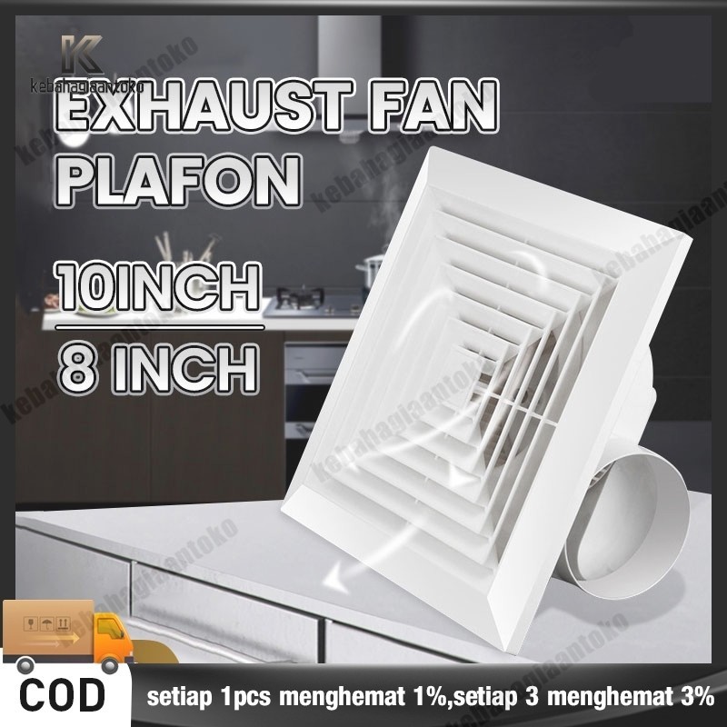 Exhaust Fan / Kipas Angin Hexos Plafon Dak 6 Inch 8 Inch 10 Inch/ Ventilasi Kipas Yang Kuat Untuk Da