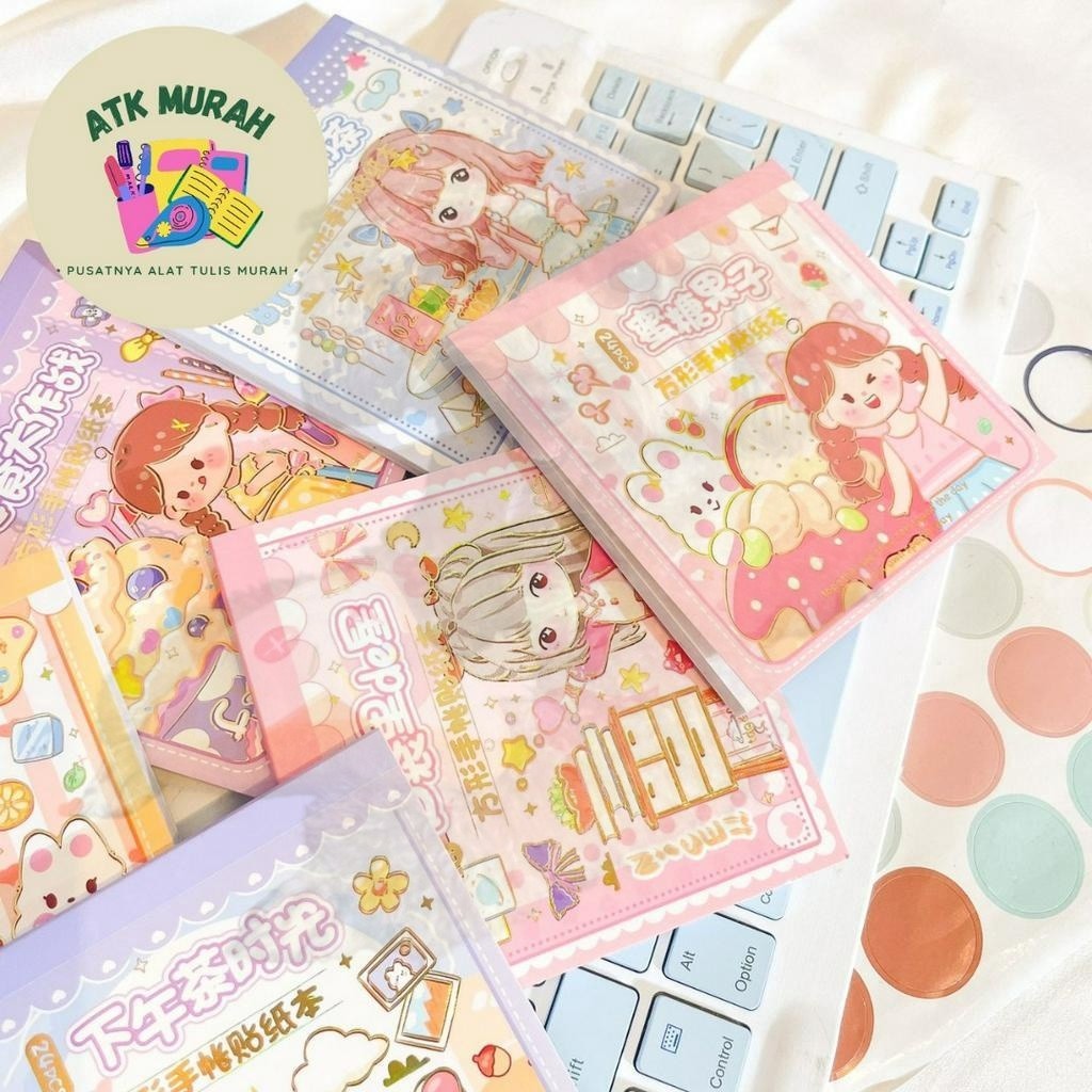 

buku stiker senmu ukuran 9,5 x 9,5 cm YD-FXTZ sticker full color termurah COD bagus lucu imut