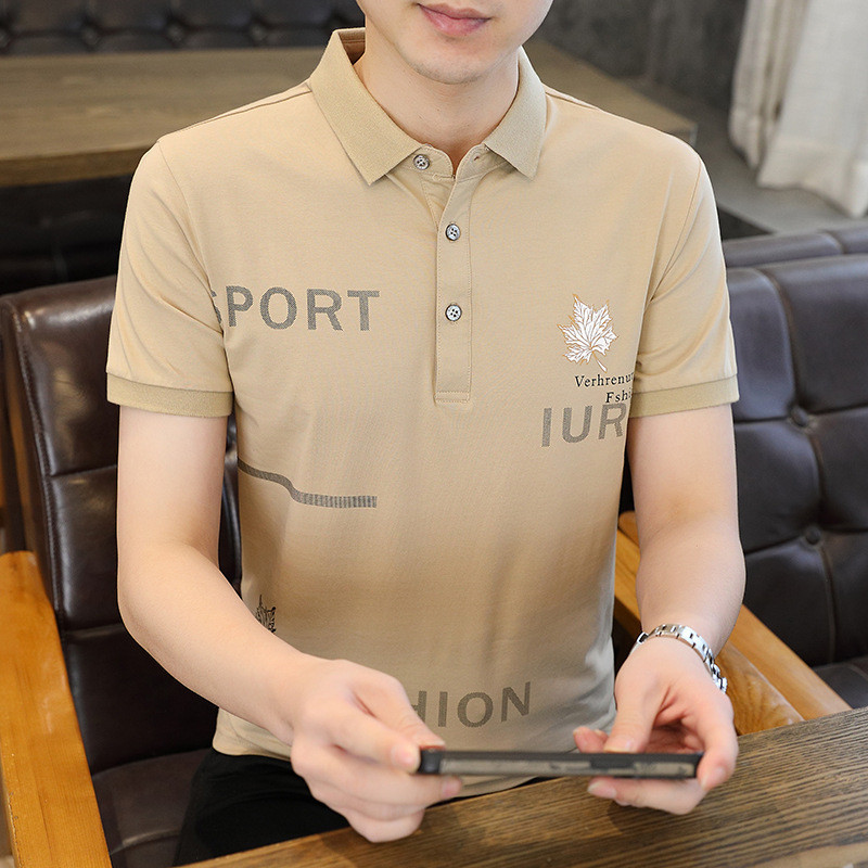 Kaos polo katun kaos lengan pendek remaja pria kaos lengan pendek