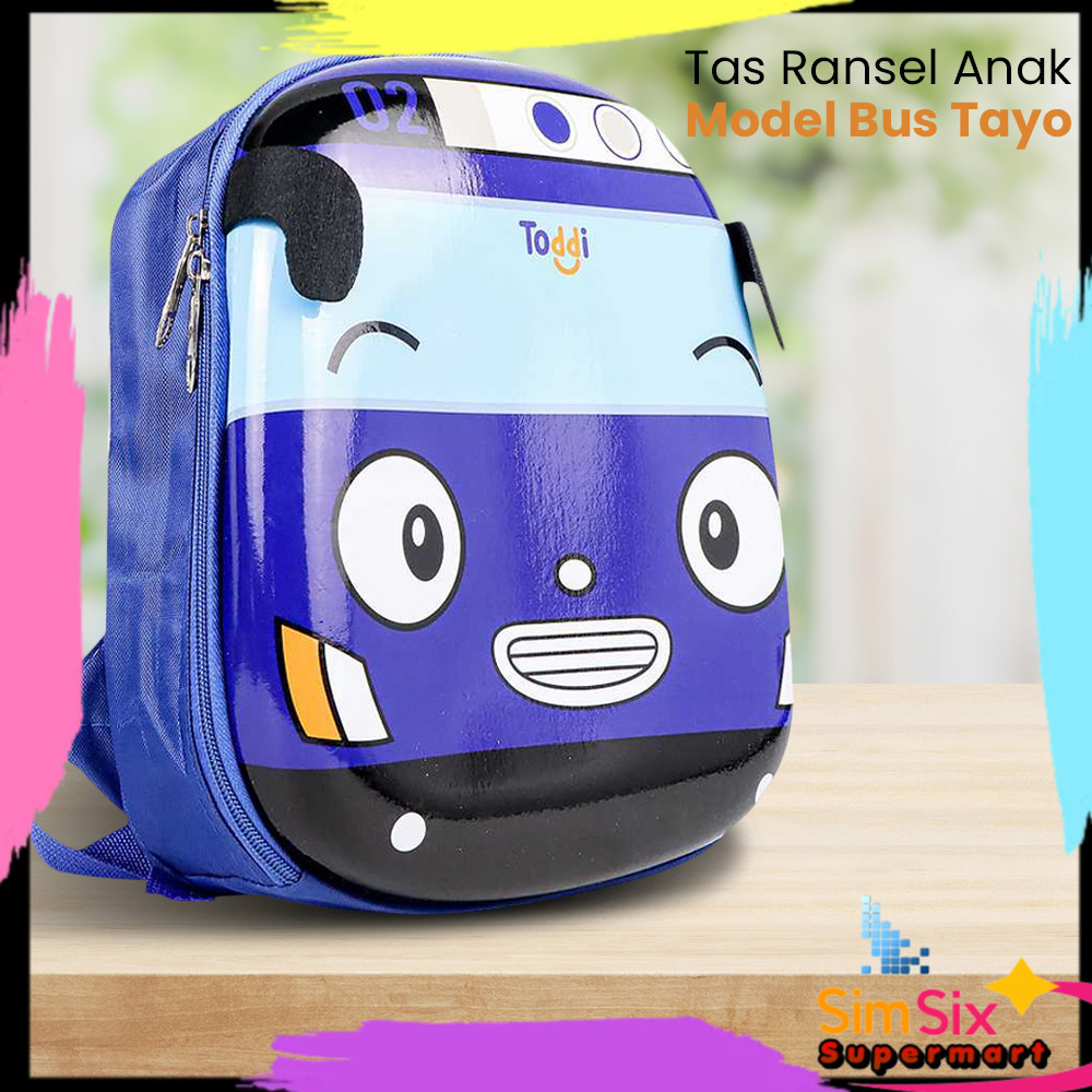 Tas Ransel Sekolah Anak Backpack gambar tayo