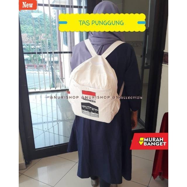 tas ransel wanita shopee Tas Ransel Slempang Haji Umroh Indonesia Serbaguna / Perlengkapan Haji Umro