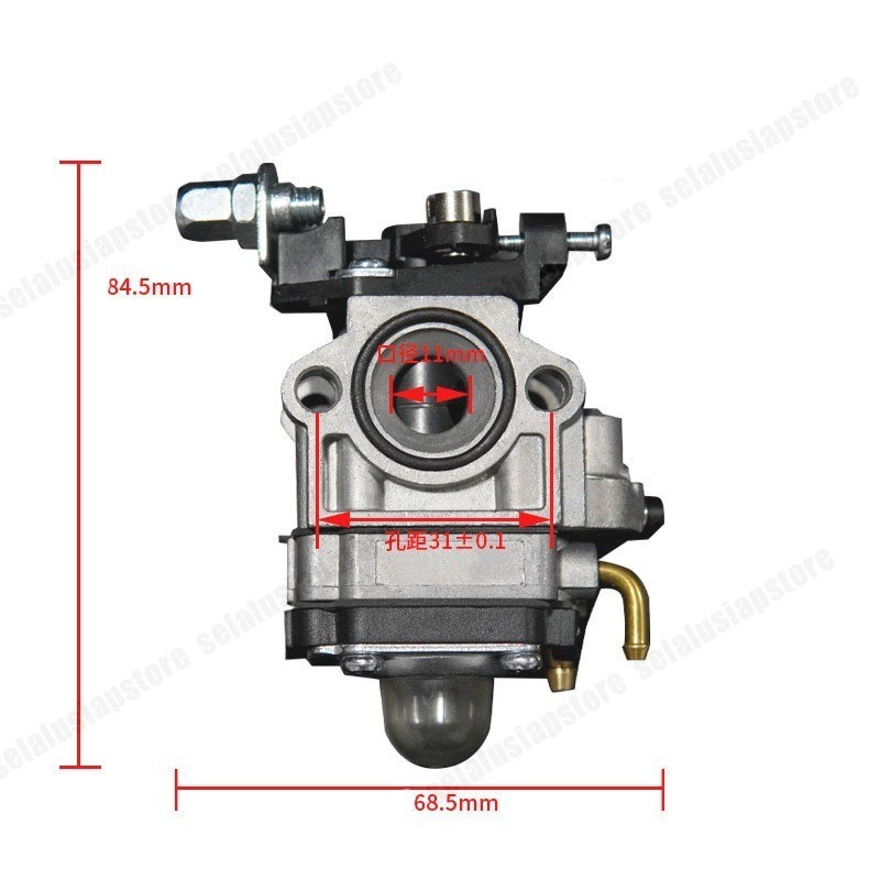 ID KARBURATOR 11MM UNTUK SKUTER MINI SKUTER ATV STRIMMER PEMOTONG RUMPUT PEMOTONG RUMPUT GERGAJI