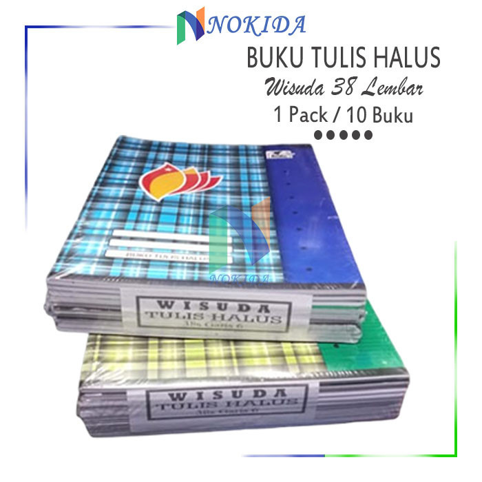 

Nokida Buku Latin Halus Wisuda (38 Lembar/10 Buku) / Buku Garis A5 / Buku Menulis Latin Kuarto / Buku Tulis Halus 1 Pak