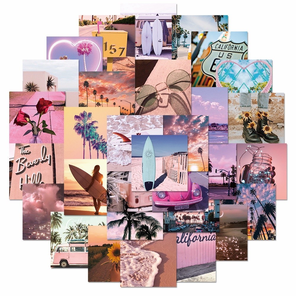 

[ , ] 3pcs Stiker Motif Pemandangan California Anti Air Untuk Dekorasi Notebook