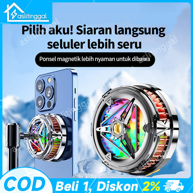 Cooling Fan Cooler HP Fancooler Pendingin HP Untuk Game Tanpa Kabel Radiator Fan Gaming Phone