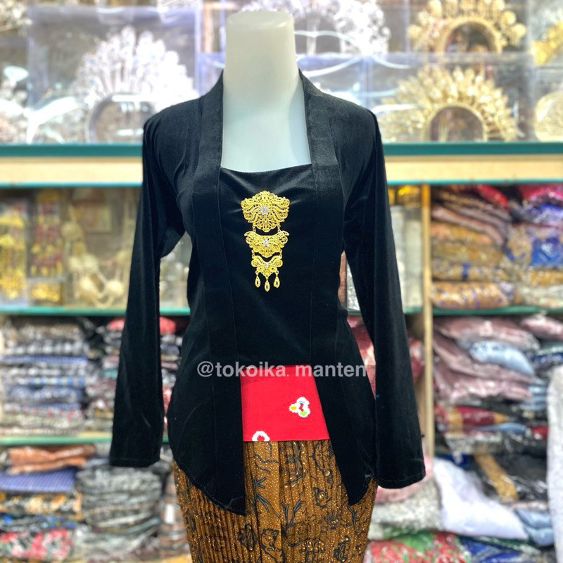 Atasan KEBAYA BLUDRU KUTUBARU POLOS/ KEBAYA WISUDA