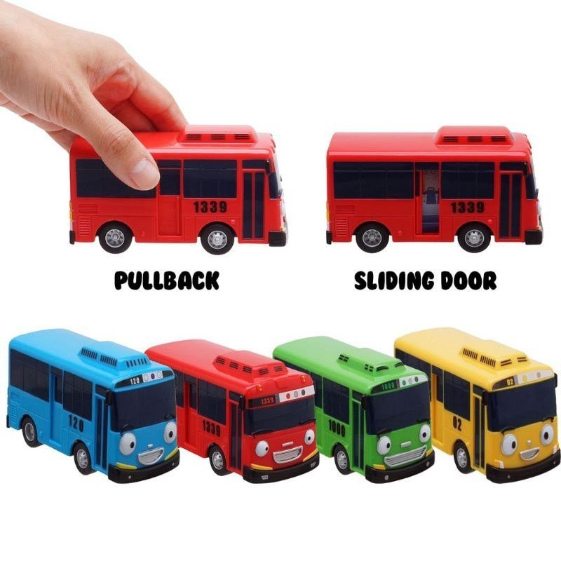 Mainan mobil TAYO SLIDING DOOR the little bus / mobil tayo / bis tayo pull back mainan mobil tayo