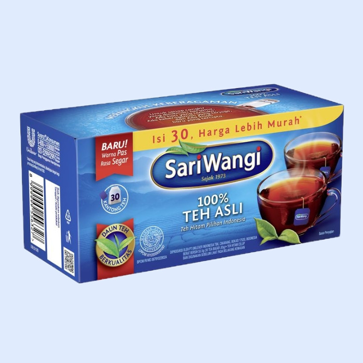 

Teh Sariwangi Celup isi 30 kantong kotak sari wangi