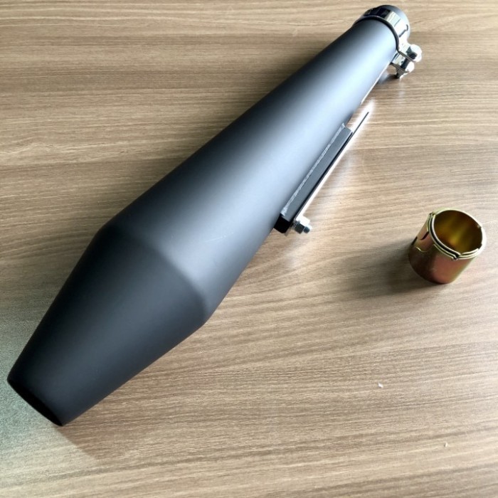 KNALPOT EXHAUST CAFE RACER MOTOR CUSTOM HARLEY 100 cc 400 cc HITAM