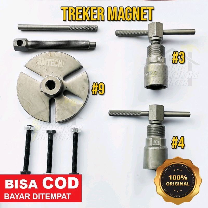 terlengkap TREKER  Magnet Set AMTECH/ Treker Magnet No.3, No. 4, No.9 / Treker Magnet / Perkakas / T