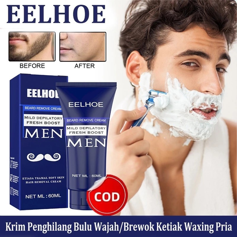 EELHOE Krim Perontok Penghilang Bulu Ketiak Tangan Kaki Kumis Jenggot Jambang 60g
