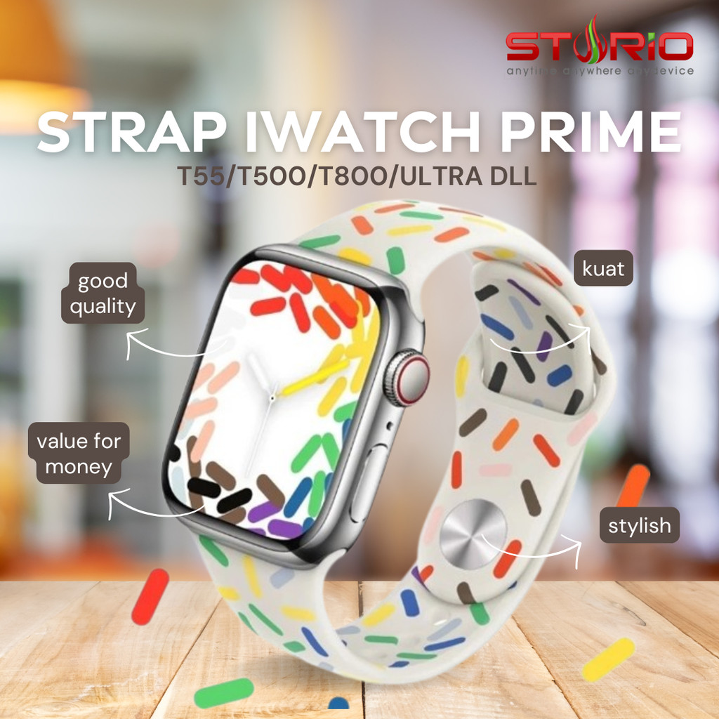 STRAP Tali Jam Smartwatch Prime Edition Apple Iwatch IWO Z66 Z59 Iwatch 8 T500 T800 T900 Ultra 2 8