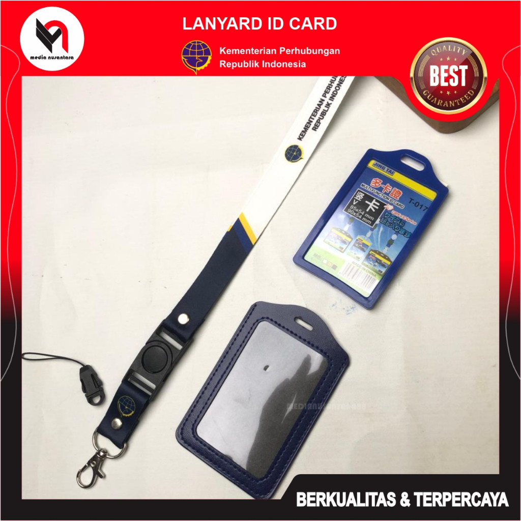 KEMENHUB Tali ID Card Kementerian Perhubungan Lanyard Printing Full Colour