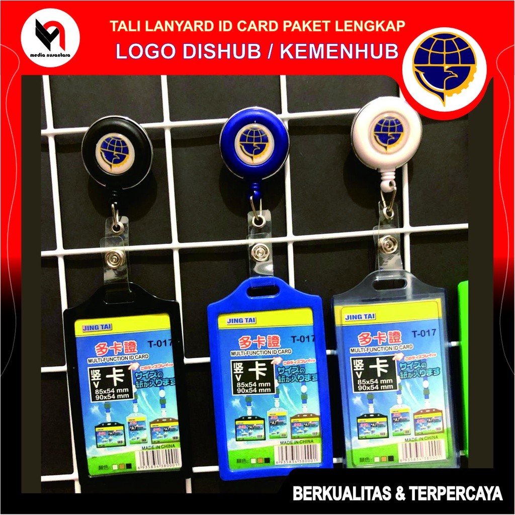 

Kemenhub Dishub Dinas Perhubungan Name Tag Yoyo LLAJ Logo ID Card + Holder