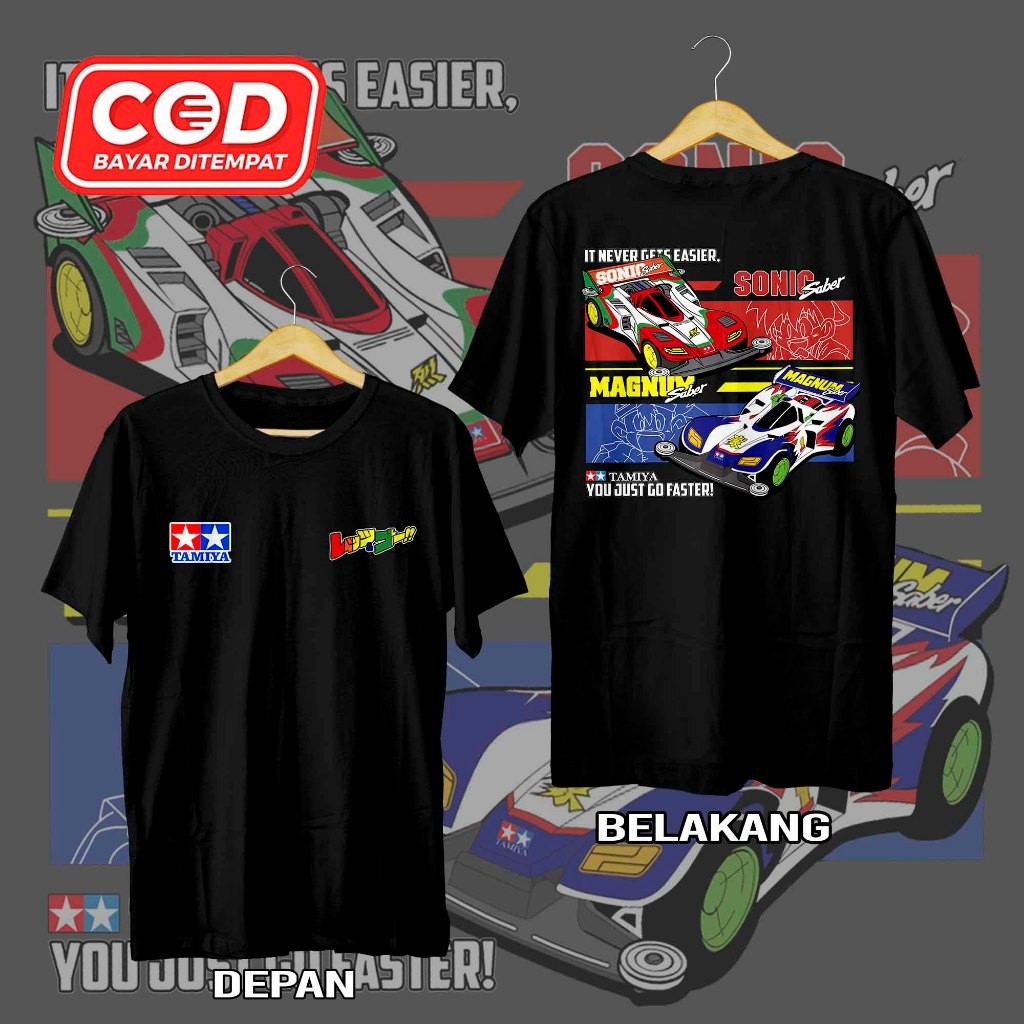 SAKAZUKI Kaos Baju TAMIYA MAGNUM SABER SONIC SABER TAMIYA Kaos Anime Lets And Go LOKALO
