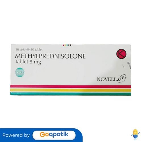 Methylprednisolone Novell 8 Mg Box 100 Tablet