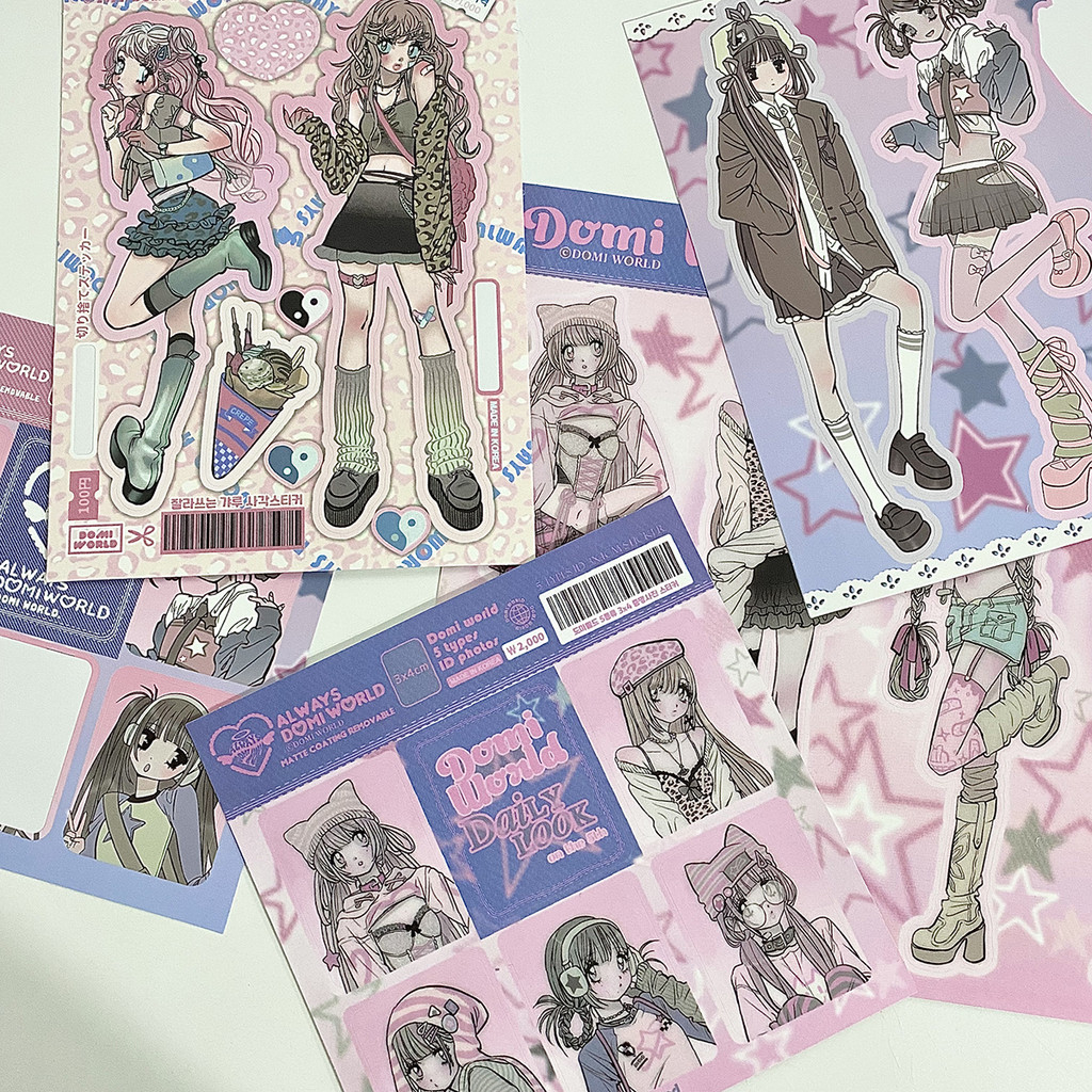 

Kawaii Girl Deco Stickers korean deco sticker for scrapbooking material Lovely sticker flakes Diy Arts Crafts Album