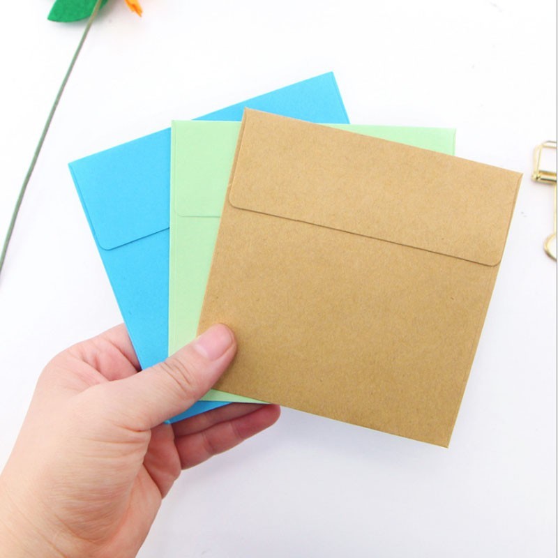 

20pcs 10*10cm Square Creative White Black Color Envelope for Card Letter Paper Gift Mini Envelopes