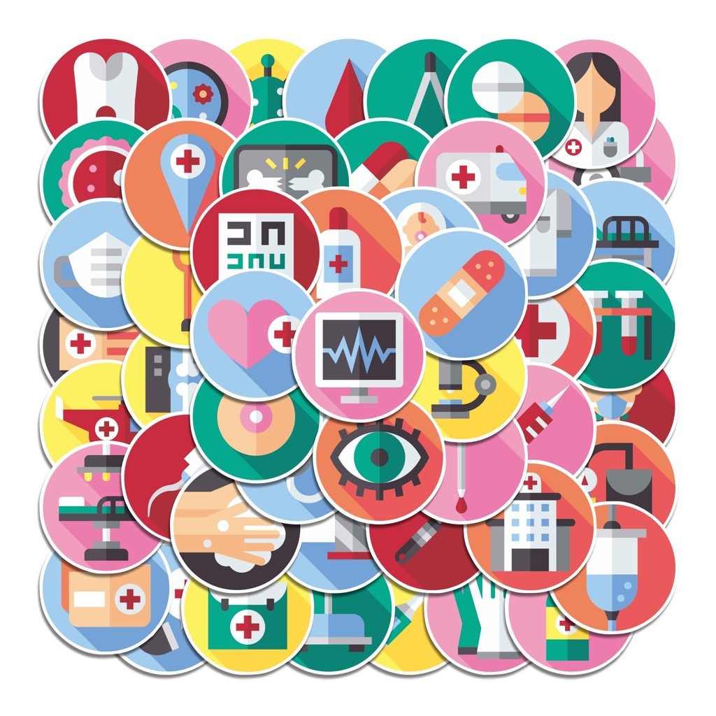 

COD 50 Pcs Stiker Medicine Lucu Anti Air Untuk Dekorasi Notebook Sepeda Skateboard Handphone