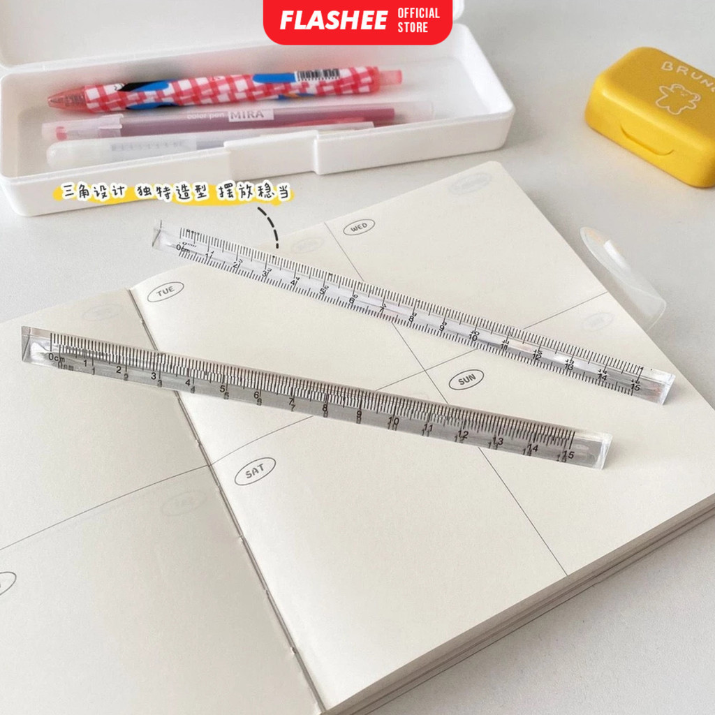 

Penggaris Transparan Triangular Penggaris Aklirik Transparan Segitiga Ruler Aesthetic