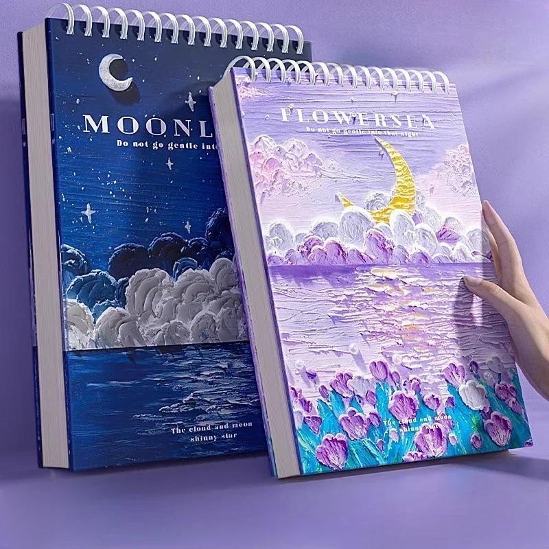 

16K Sketchbook Hard Shell Thickened Art Students Special Painting Book Exquisite Oil Painting Cover Sketch Paper School Supplies