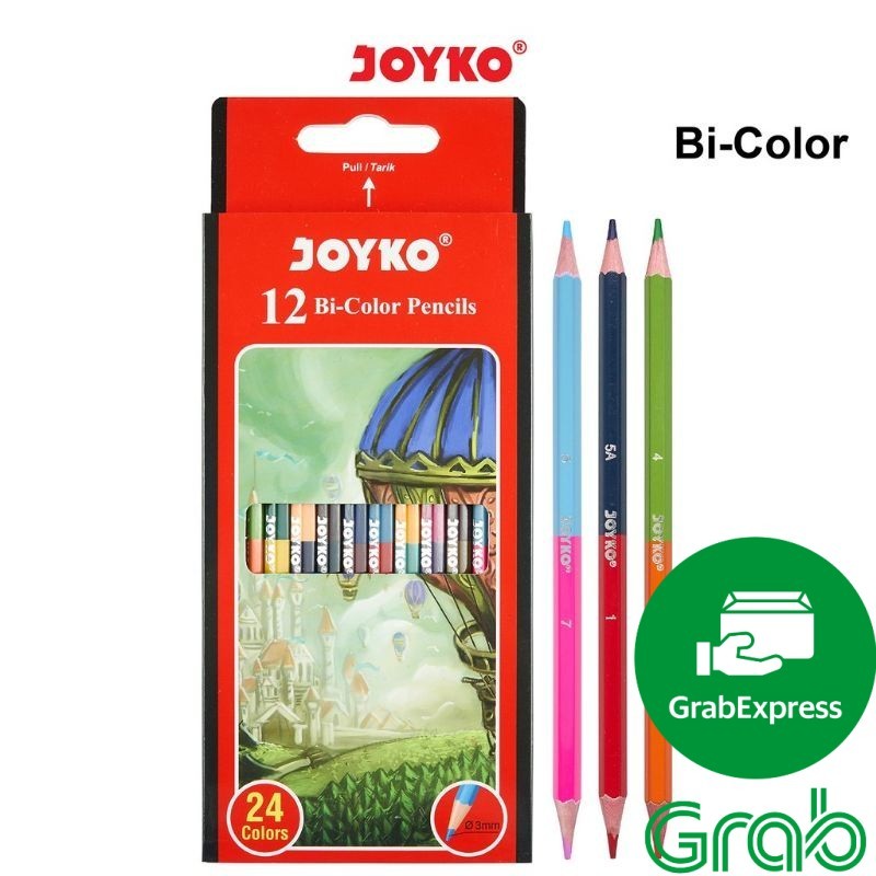 

[guinatk] / Pensil Warna Bi-Color 24 Warna Joyko CP-Bi101 harga promo