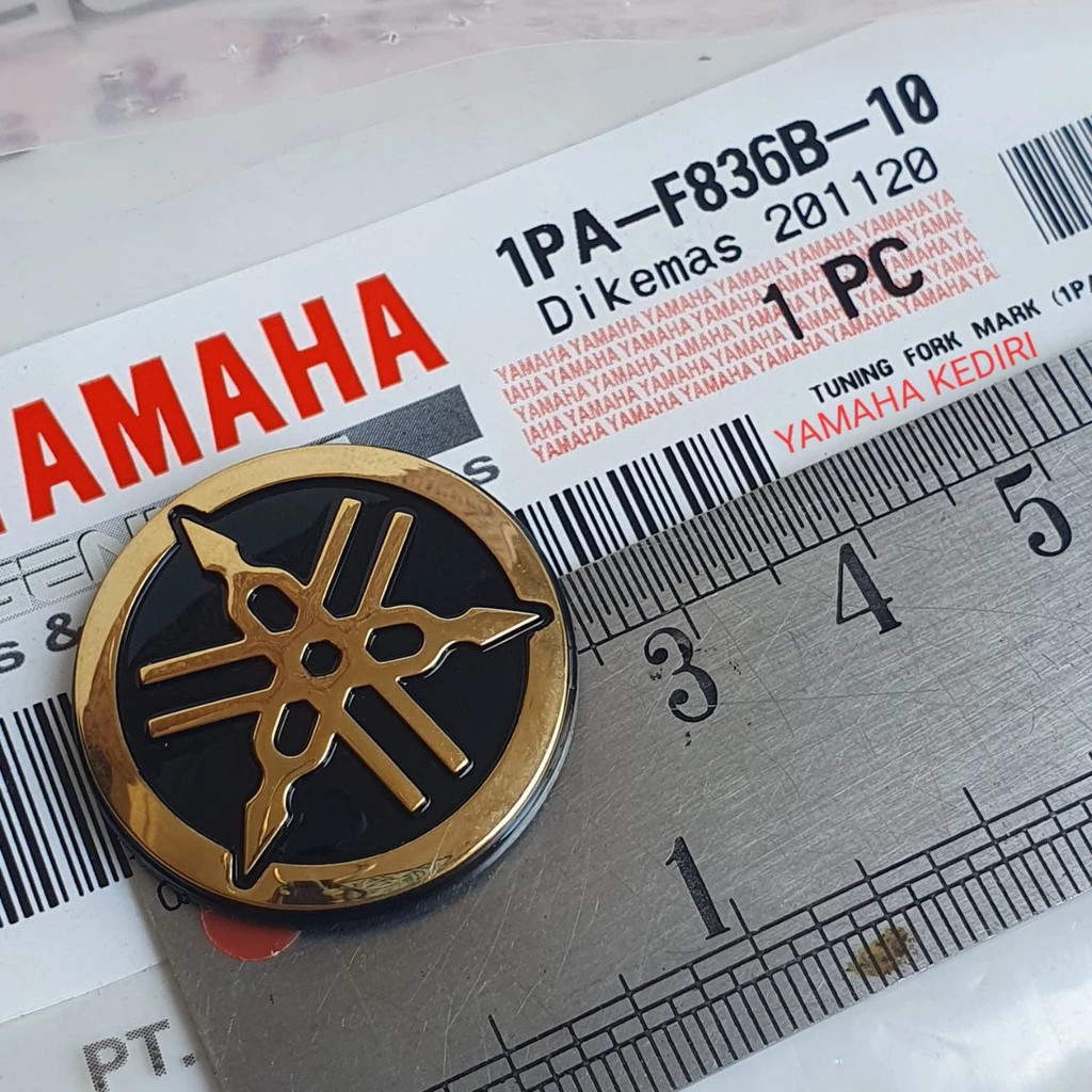 Original Yamaha 1PA-F836B-10 Emblem Gold Vixion / 1PA-F836B-10 FSX HP Original YGP FAST
