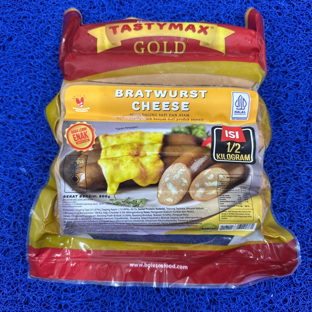 

TASTYMAX BRATWURST CHEESE 500GR