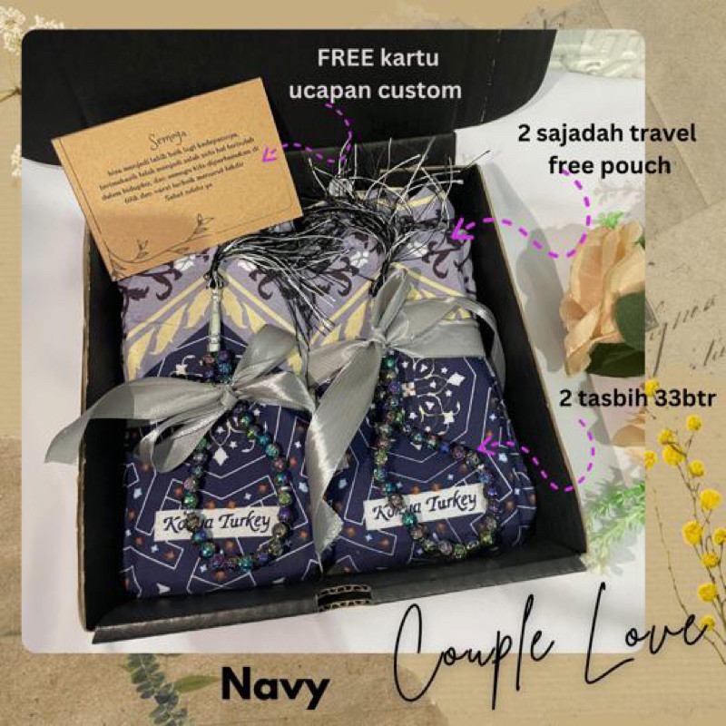 

HAMPERS COUPLE LOVE SAJADAH TASBIH/ keluarga oleh oleh