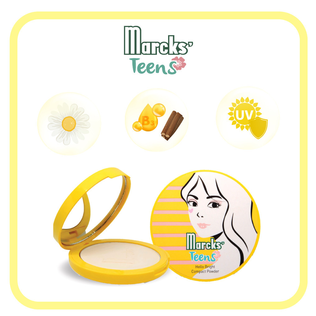 Marcks Teens Compact Powder bedak padat powder twc two way cake MARCKS bedak padat