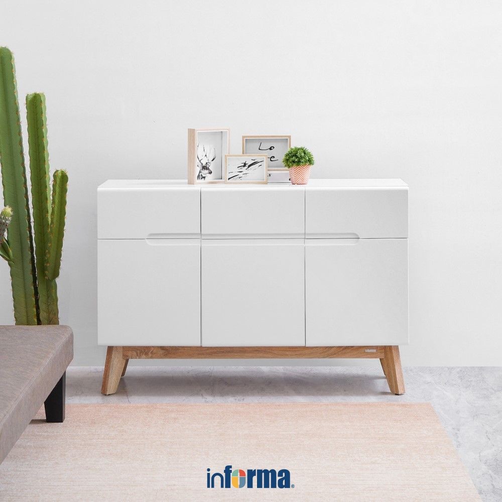 Informa Pomona I I Lemari Kabinet - Putih Lemari Kabinet Serbaguna Cabinet Penyimpanan Indoor Furnit