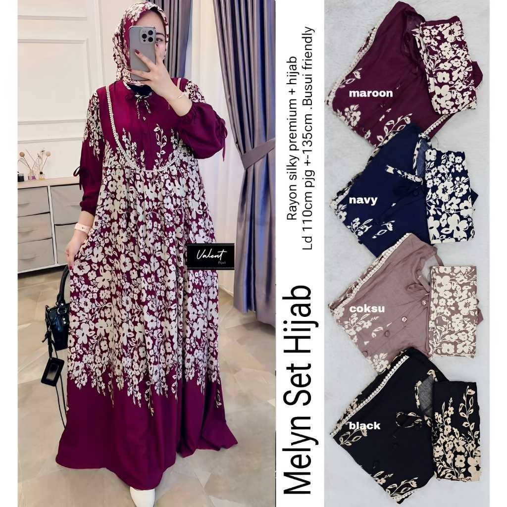 Fashion Wanita MELYN SET HIJAB  From VaLeNT