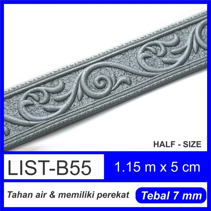 Paus Biru - Wall Border List 1.15 M / Wallborder Foam 3D / List dinding 3D - LIST-B55H