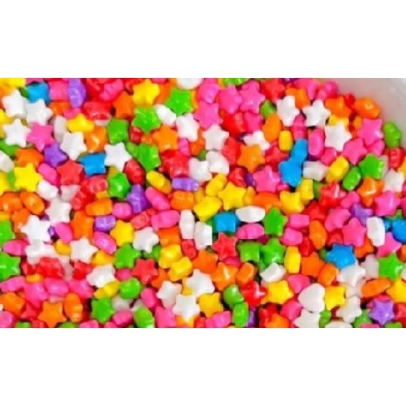 sprinkle kue 500 gr hati/bintang/silver/emas/spikle