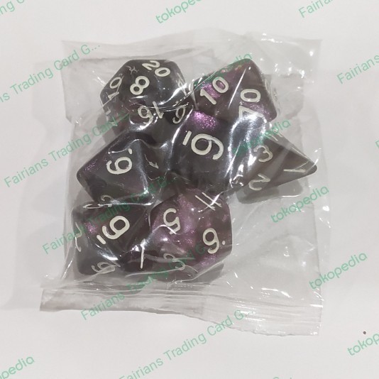 Dadu/Dice DND Polyhedral set isi 7 (Colorful Grey)