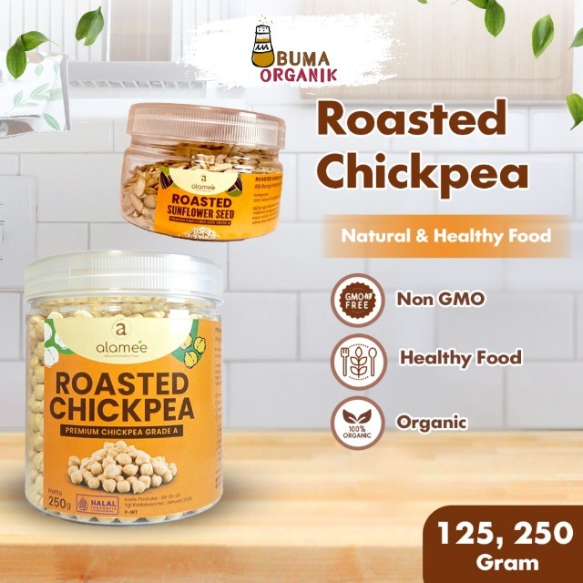 

ALAMEE Kacang Arab Panggang Roasted Chickpea Nut Adas Arap Gurih Matang Renyah Chickpeas Premium BUMA