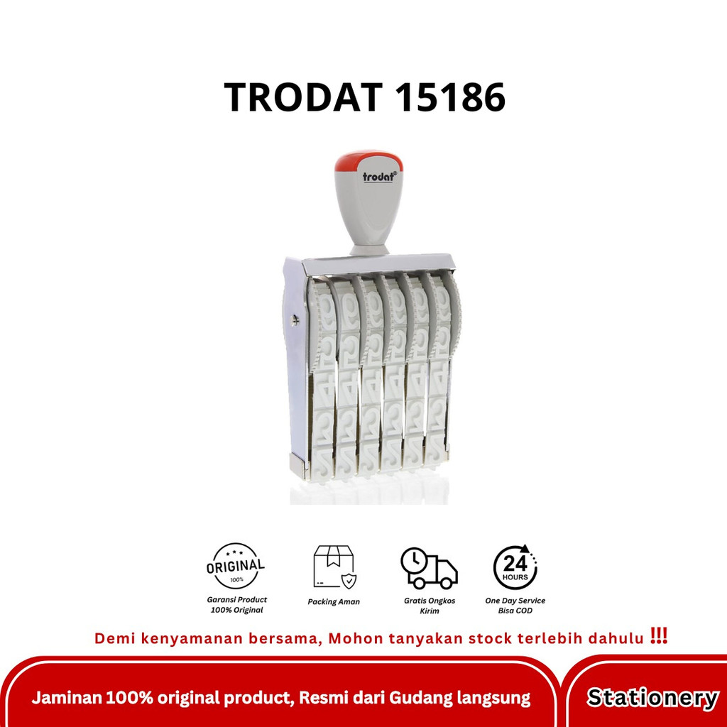 

STEMPEL ANGKA 6 DIGIT TRODAT 15186 - 18 MM