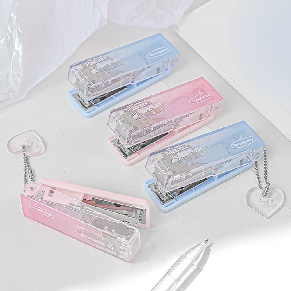 

Durable 40 Sheet Capacity Stapler High Appearance Level 10# Paper Binding Tools Gradient Color Mini Office Supplies