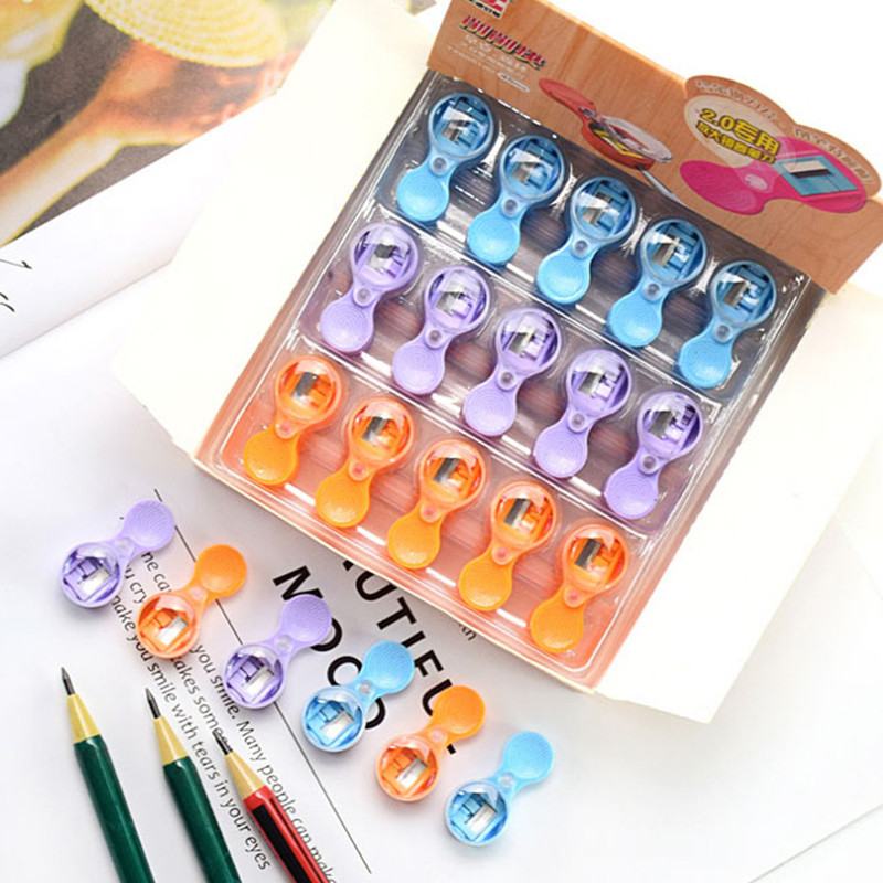 

10pcs Pointer Pencil Sharpener Mini 2mm Leads Sharpener Portable Sharpener With Magnifying Glass Sharpening Tool
