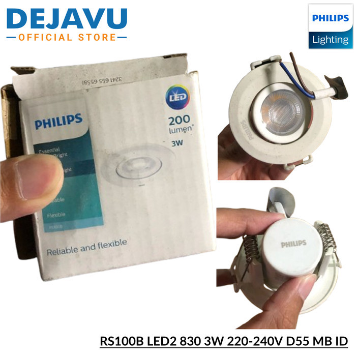 Lampu Philips Led Spot RS100B LED2 830 3W 220-240V D55 MB ID