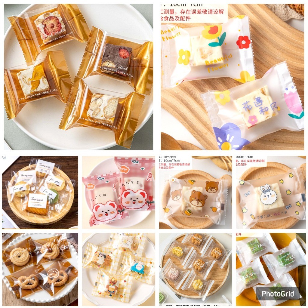 (Yunita) (100PCS) Plastik Nastar Mochi Ukuran 7X10CM Plastik Seal Motif Kartun Jepang Aesthetic Plas