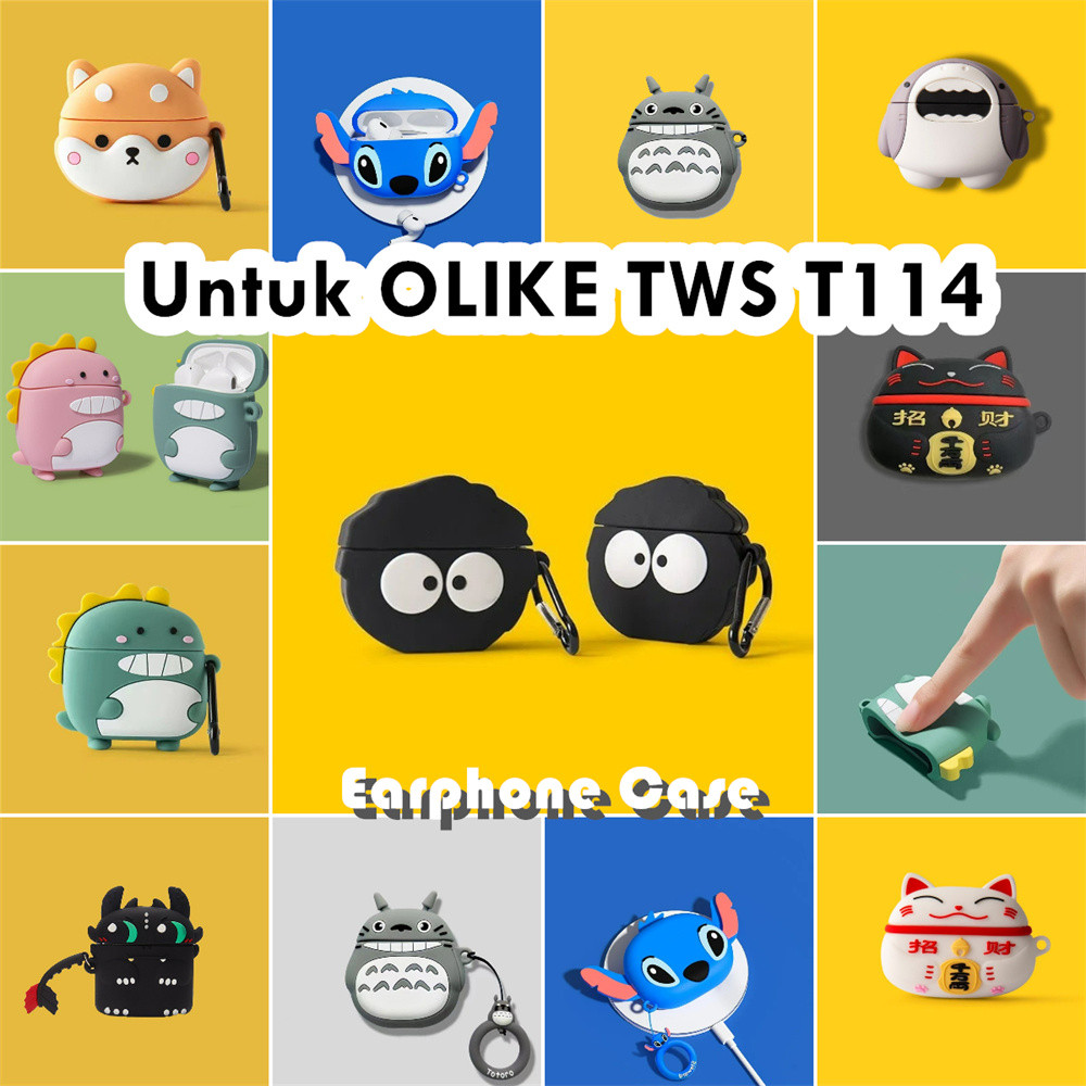 Popularity Untuk OLIKE TWS T114 Case Trendi Kartun Soft Silicone Earphone Case NO.2