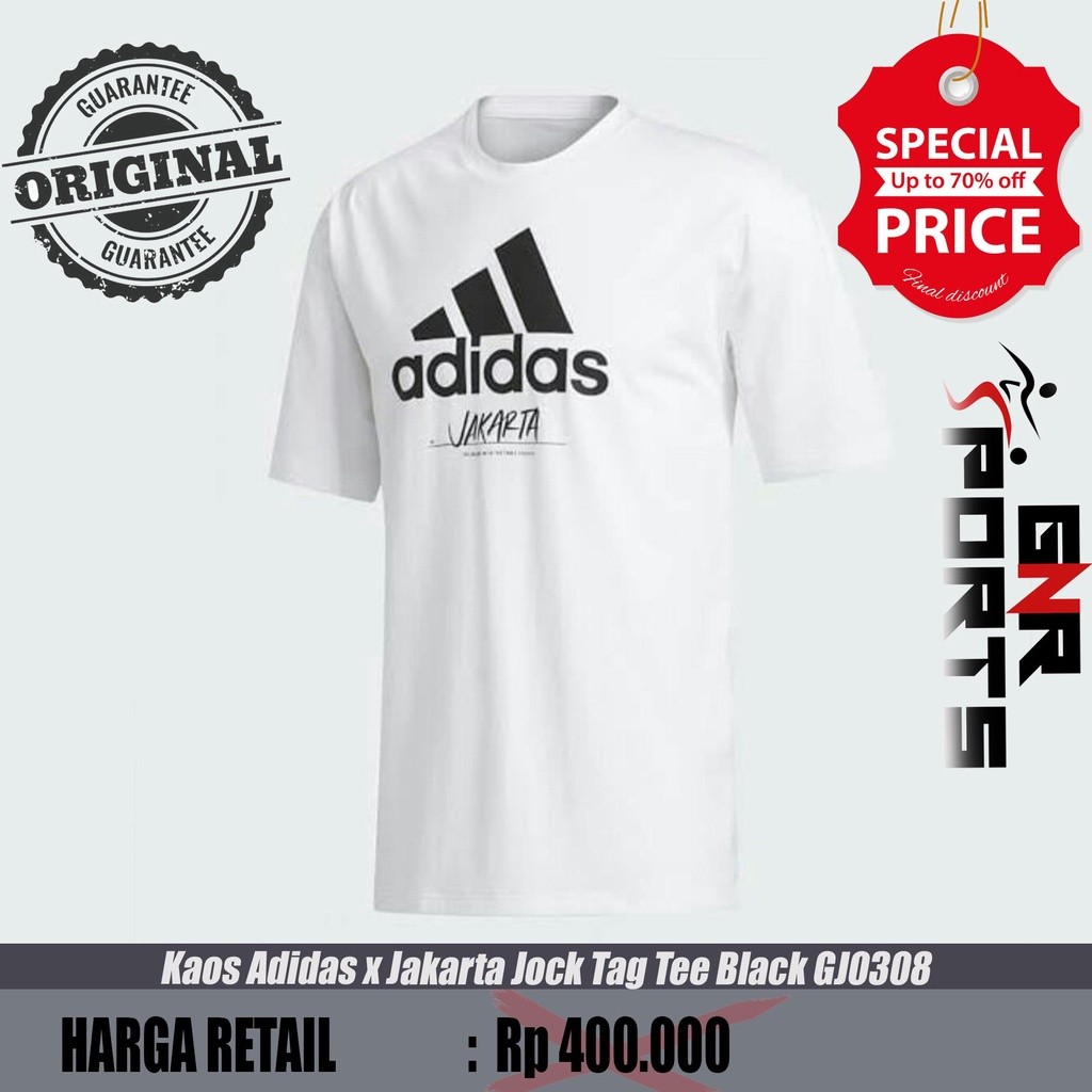 Kaos Adidas x Jakarta Jock Tag Tee Black GJ0308 Original100%