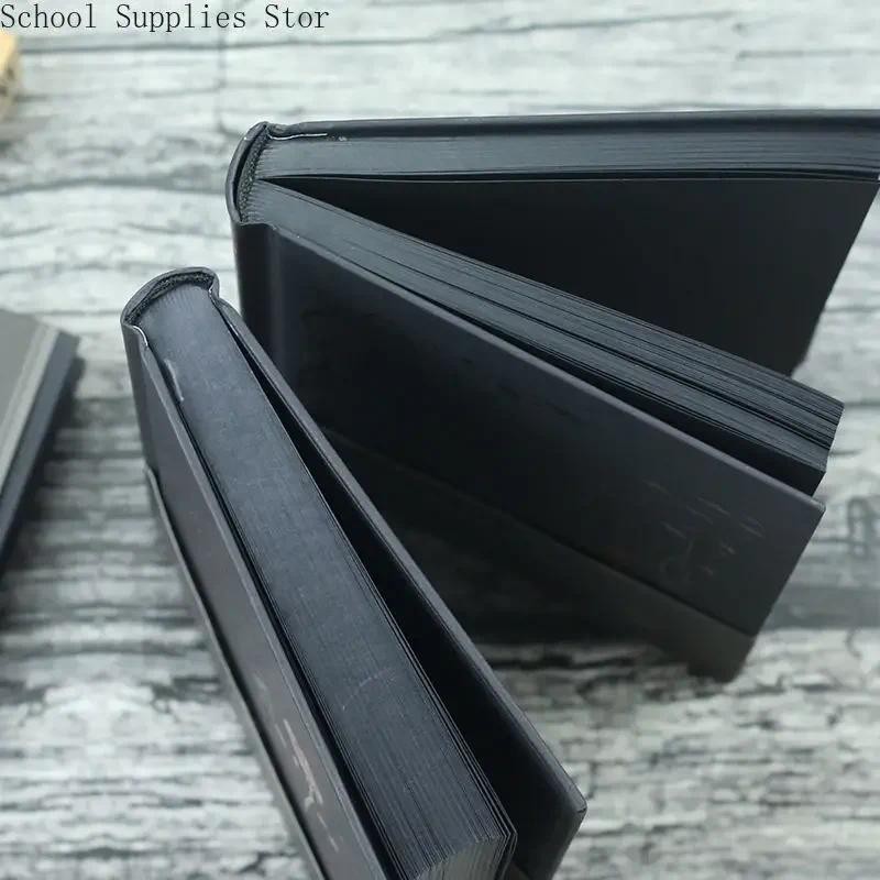 

New Black Paper Inner Pages Black Card Diary Notebook Creative Blank DIY Hand-painted Hand Account Book Panda Notebooks