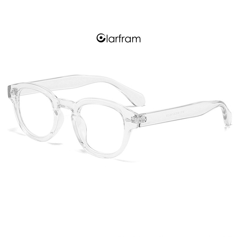 Clarfram Unisex Small Frame Glasses,Trendy Personalized Optical Glasses,Retro Black Frame Sunglasses