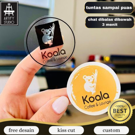 

Artify SBV 2-7 Print Cetak Stiker Logo Olshop Custom Sticker Label Makanan Anti Air Free Desain