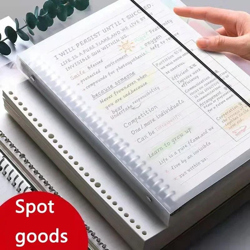 

60 Sheets Loose Leaf Notebook a5 refillable page Diary Planner Office School Supplies Stationery cute gel pens student writing
