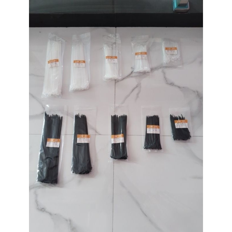 

Nylon cable ties 10cm 15cm 20cm 25cm 30cm warna hitam dan putih 1 pak isi 100pcs