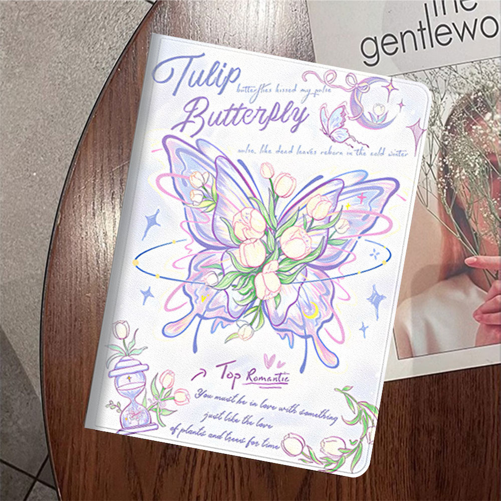 Kupu-kupu Ungu Cover Case With Slot Pen Colorful Waterproof tablet iPad Case for iPad Mini 4 5 Air1 